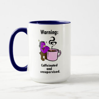 Kaffee-Tasse, koffeiniert und unbeaufsichtigt Tasse