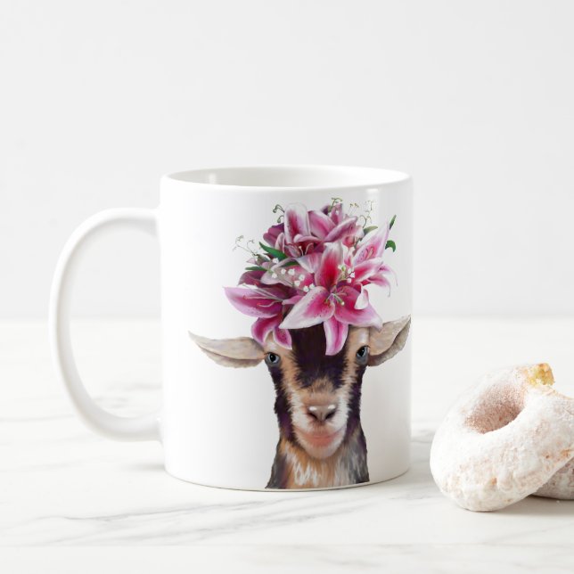 Kaffee-Tasse Lily the Goat Kaffeetasse (Mit Donut)