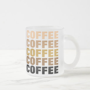 KAFFEE-Tasse (mattiertes Glas) Mattglastasse