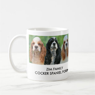 Kaffee-Tasse mit 3 parti farbigen Cockerspanielen Kaffeetasse