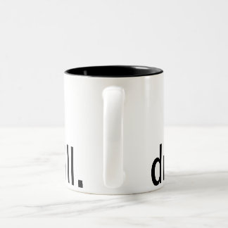 Kaffee-Tasse mit Bohrgerätentwurf Zweifarbige Tasse