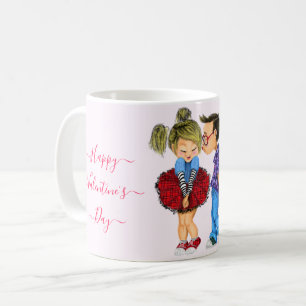 Kaffee Tasse mit Couple Liebe Valentinstag Geschen