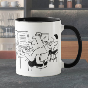 Kaffee-Tasse mit Dateneingabe Word-Verarbeitung Tasse