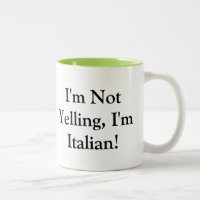 Kaffee-Tasse mit italienischem Sprichwort