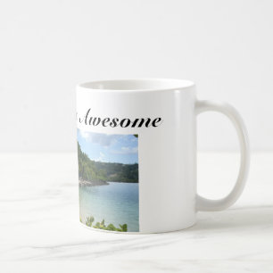 Kaffee-Tasse mit Jamaikastrand und -zitat Kaffeetasse