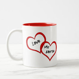 Kaffee Tasse mit Liebe mein Pferdedesign