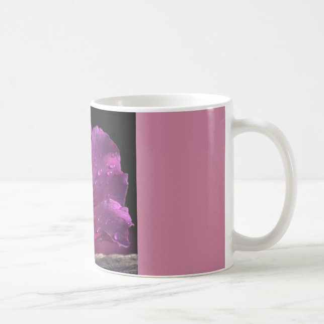 Kaffee-Tasse mit lila Blume Kaffeetasse (Rechts)