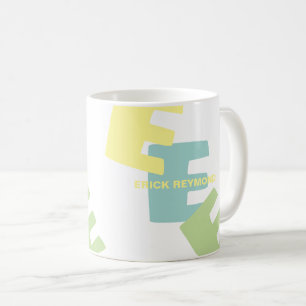 Kaffee-Tasse mit Namen und übergroßen Initialen Kaffeetasse