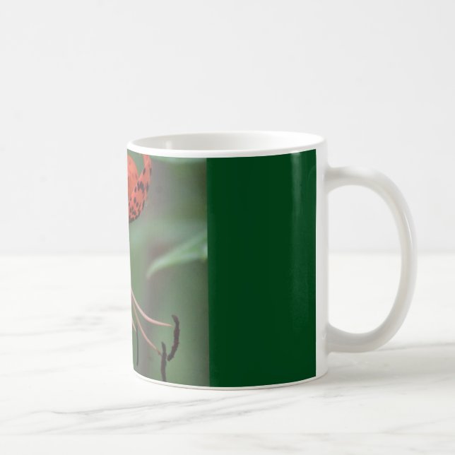 Kaffee-Tasse mit orange gepunkteter Lilie Kaffeetasse (Rechts)