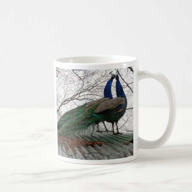 KAFFEE-TASSE MIT PEACOCK-BILD KAFFEETASSE (Rechts)