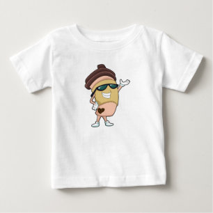 Kaffee-Tasse mit Sonnenbrille Baby T-shirt