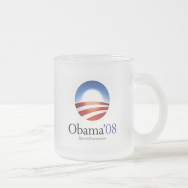 Kaffee-Tasse Obama '08 - "FORTSCHRITT " Mattglastasse (Rechts)