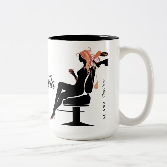 Kaffee-Tasse Salonhairstylist-zwei Tone15oz Zweifarbige Tasse (Rechts)