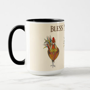 Kaffee Tasse segne meine Hühner