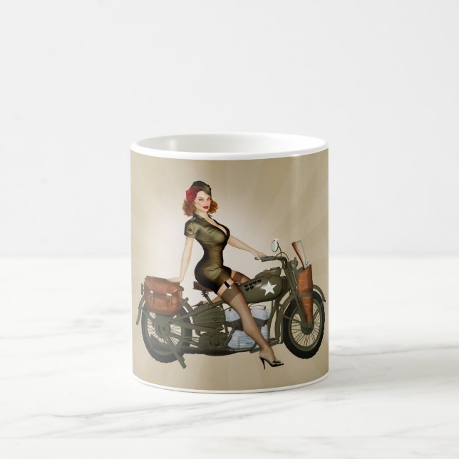 Kaffee-Tasse Sergeant-Davidson Army Motorcycle Kaffeetasse (Mittel)