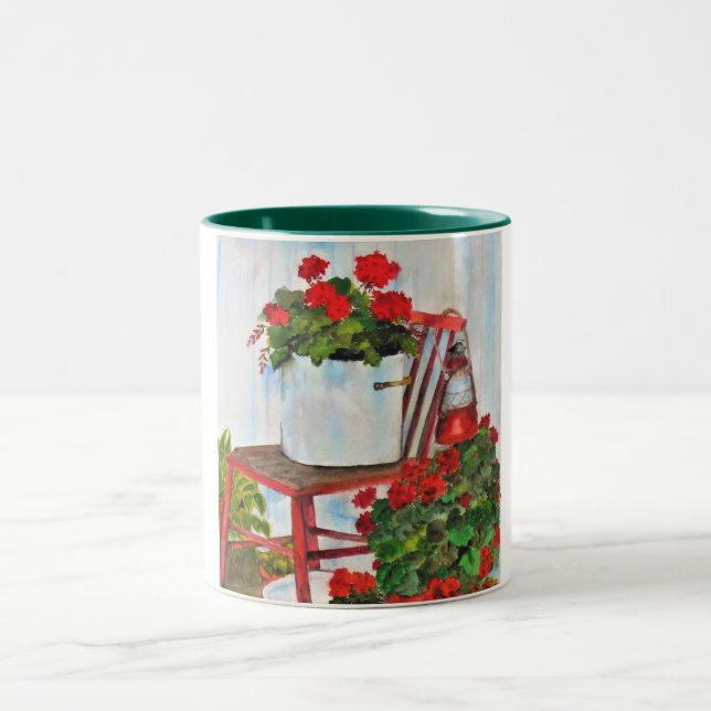 Kaffee Tasse Tee Tasse Sommer Geranien (Mittel)