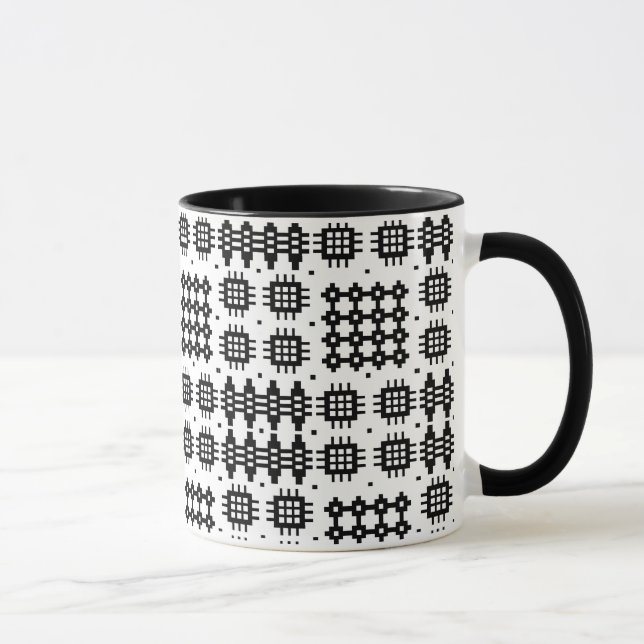 Kaffee-Tasse: Walisisches Tapisserie-Muster, Schwa Tasse (Rechts)