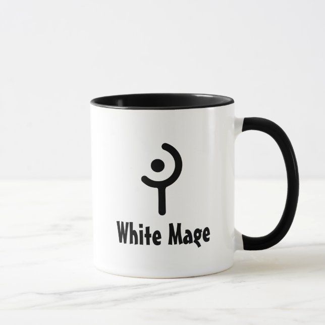 Kaffee-Tasse (weißes Mage) Tasse (Rechts)