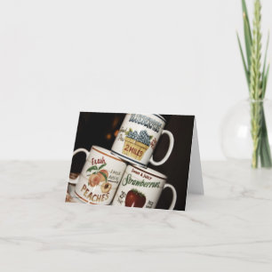 Kaffee-Tassen-Raum-Anmerkungs-Karte Karte