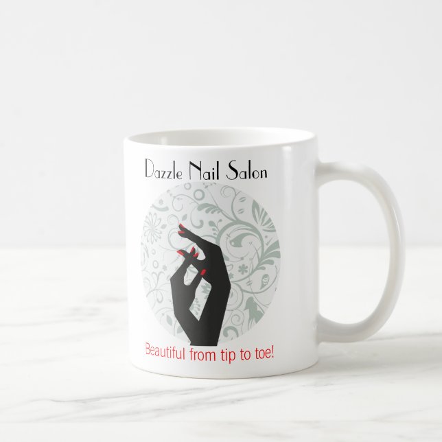 Kaffee-Tassen-Schablonen-Nagel-Salon Kaffeetasse (Rechts)