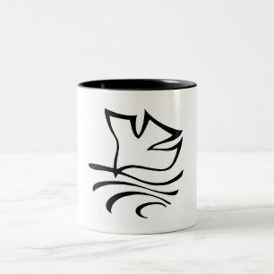 Kaffee-Tassen-Taube Zweifarbige Tasse