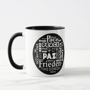 Kaffee-Tassenfrieden in den mehrfachen Sprachen Tasse