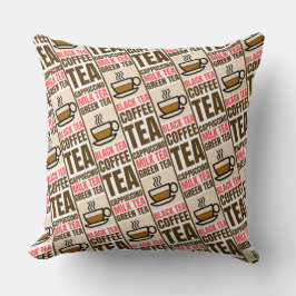 KAFFEE TEA PATTERN, Kissenpilz Kissen