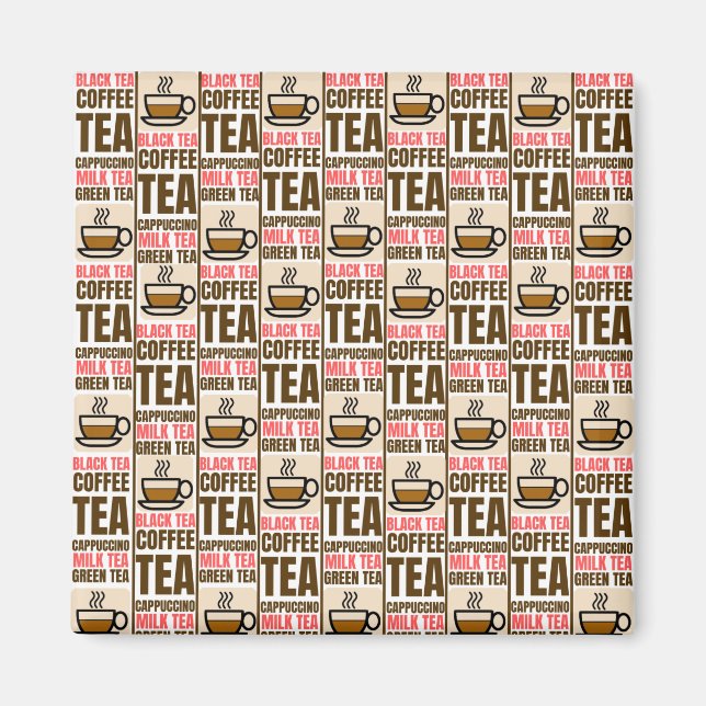 KAFFEE TEA PATTERN, Magnet (Vorne)