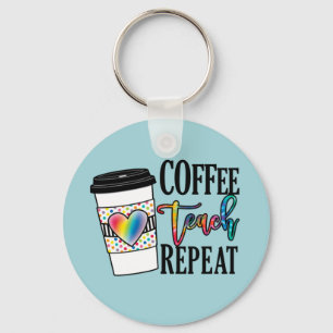 Kaffee, Teach, wiederholen Schlüsselanhänger