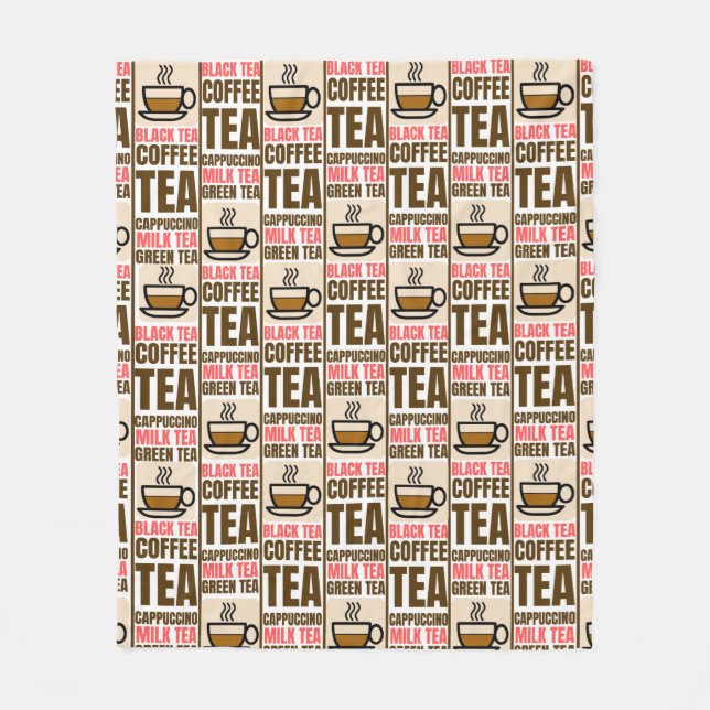 KAFFEE-TEE-PATTER, Fleece Blanket (Vorderseite)
