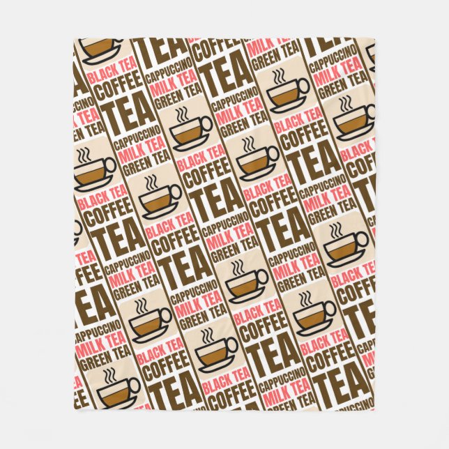 KAFFEE-TEE-PATTER, Fleece Blanket (Vorderseite)