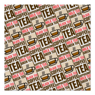 KAFFEE TEE-PATTER, Glossy Poster