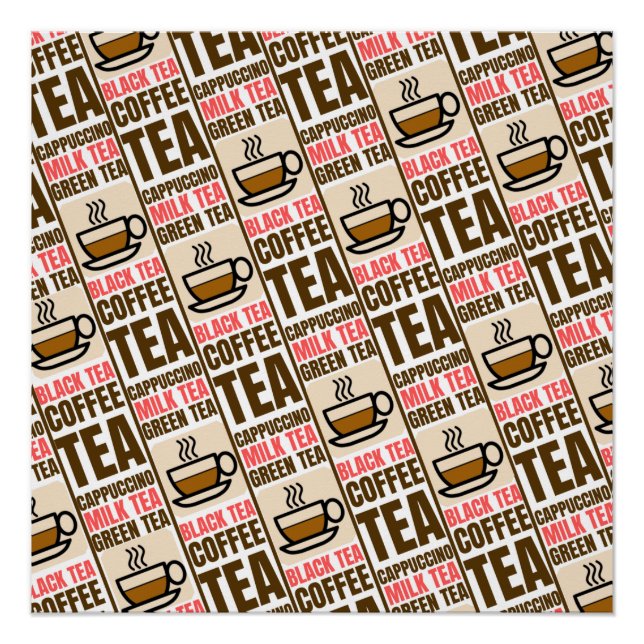 KAFFEE TEE-PATTER, Glossy Poster (Vorderseite)