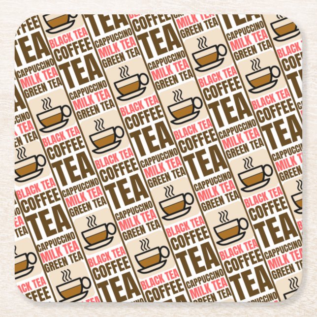 KAFFEE-TEE-PATTER, Untersetzer (Vorderseite)