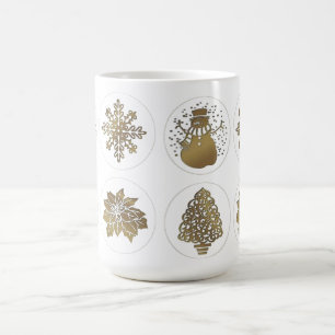 Kaffee, Tee, Schneeflocke, Schneemann, Baum, Poins Kaffeetasse