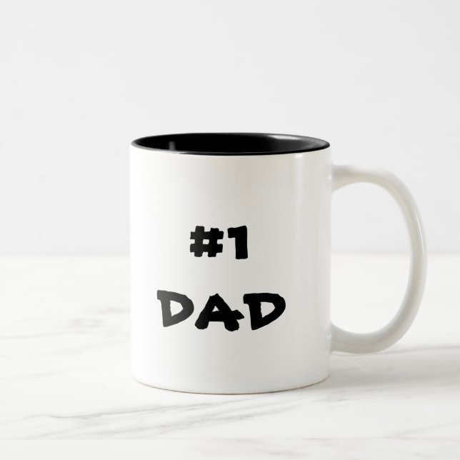 Kaffee-Tee-Tasse des VATERS #1 Zweifarbige Tasse (Rechts)