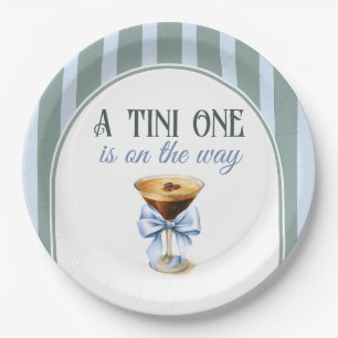 Kaffee Thema Espresso Martini Blue Bow Baby Dusche Pappteller