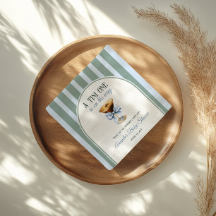 Kaffee Thema Espresso Martini Blue Bow Baby Dusche Serviette