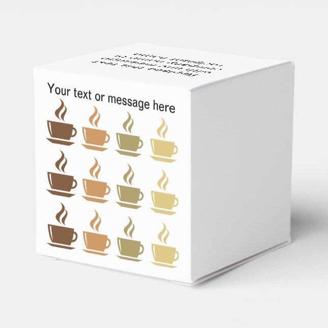 Kaffee Thema Party Gefallen Box Geschenkschachtel (Rückseite)