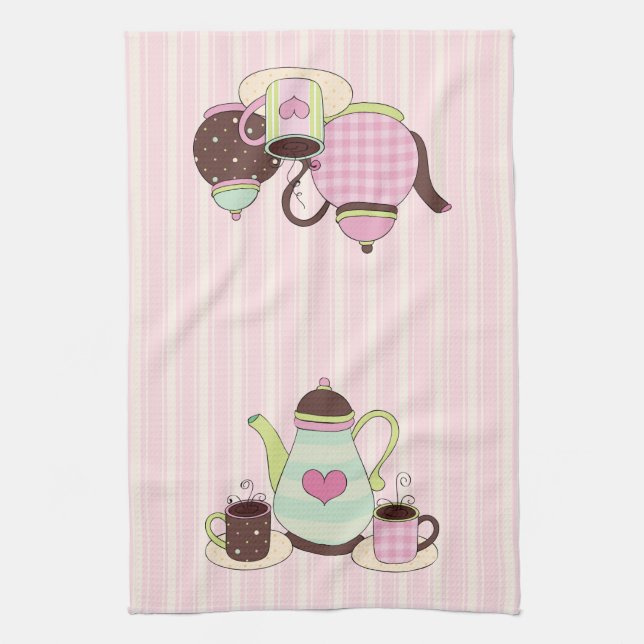 Kaffee Time Kitchtuch Geschirrtuch (Vertikal)