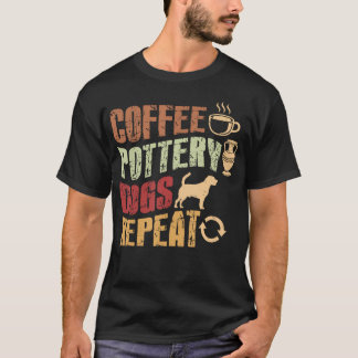 Kaffee Töpferei Hunde Ton Handgefertigte Keramik K T-Shirt