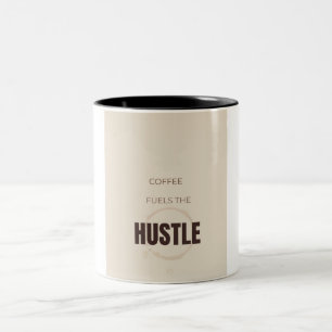 Kaffee Treibt Den Antrieb Motivierender Kaffeelieb Zweifarbige Tasse