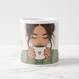 Kaffee treibt meine Ziele an Süßes Kaffeetassendes Jumbo-Tasse