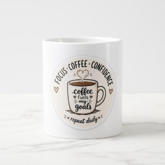 Kaffee treibt meine Ziele an Süßes Kaffeetassendes Jumbo-Tasse