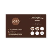 Kaffee-Treuekarte Braunes Minimales Design