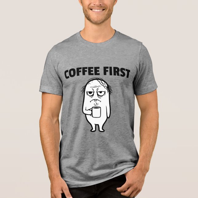 Kaffee Tri-Blend Shirt (Vorderseite)