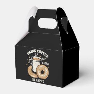 Kaffee trinken Bagels essen Sei glücklich Geschenkschachtel
