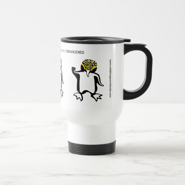 Kaffee trinken! Gelbe mit Augen PENGUIN - wild leb Reisebecher (Rechts)