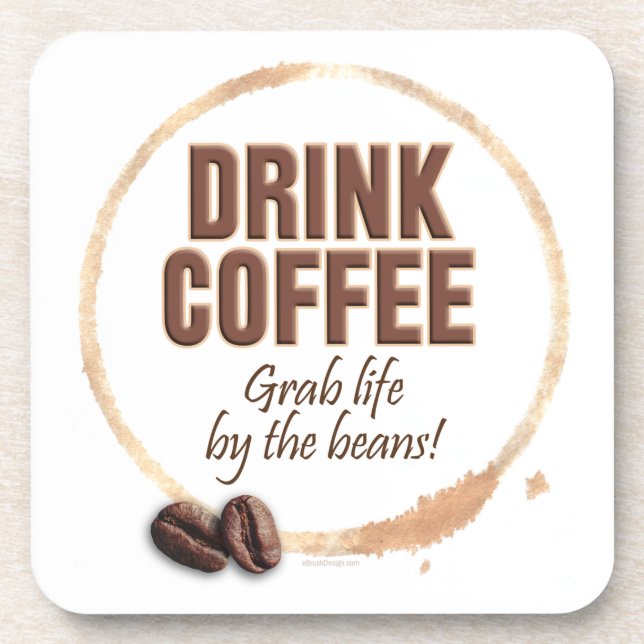 Kaffee trinken getränkeuntersetzer (Vorderseite)