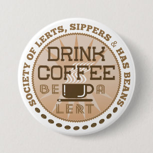 Kaffee trinken - Lest sein Button